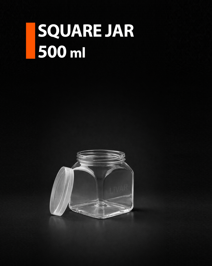 SQUARE JAR 500ml